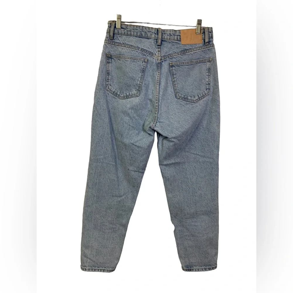 Zara High Waist Light Wash Ankle Denim Jeans - Picture 4 of 5